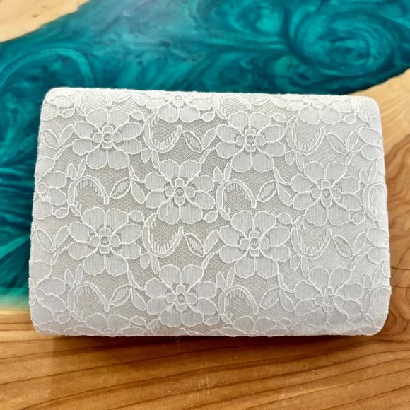 Vintage Girls White First Holy Communion -Flower-Easter Girl Clutch Purse - Picture 2 of 5